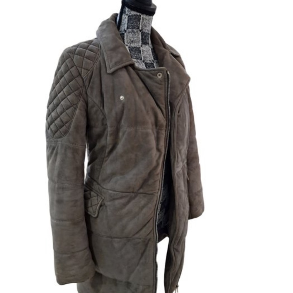 Versace Gray Leather Jacket